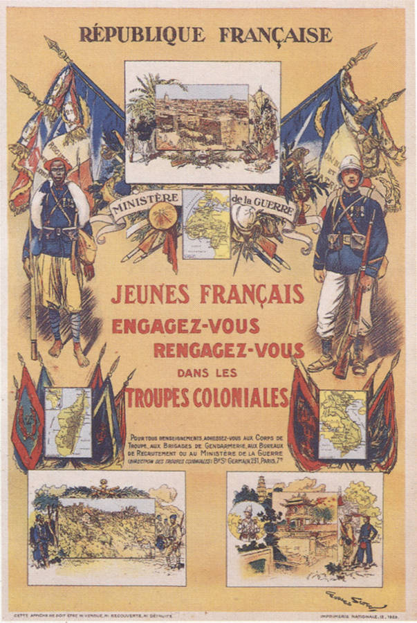 Affiche pour l'engagement dans l'armée coloniale