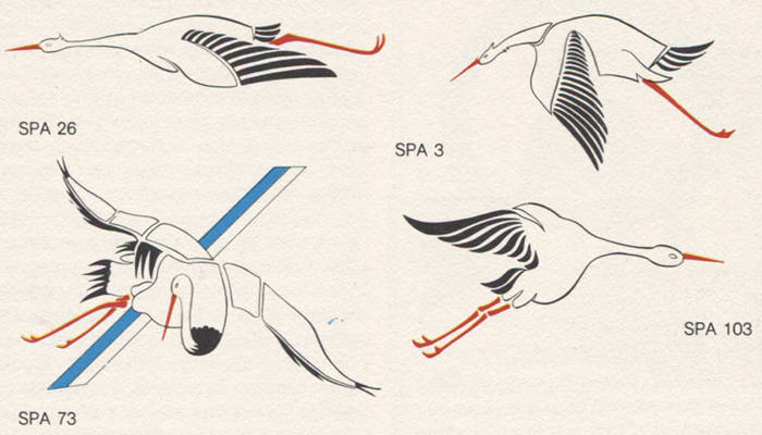 Symbole des escadrilles du groupe de chasse les cigognes