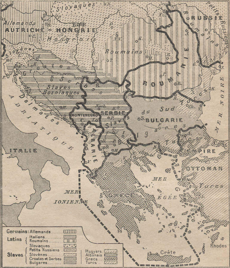 carte des ethnies de Balkans