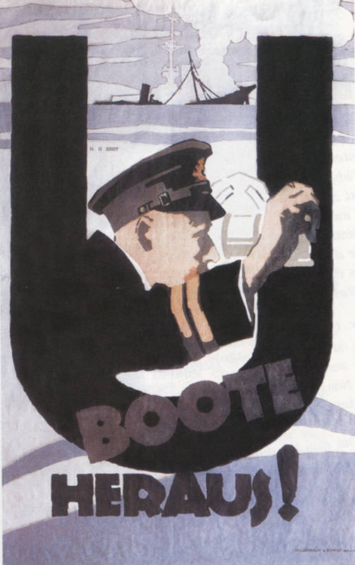 Affiche allemande à la gloire des U-Boote