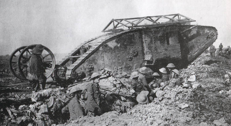Mark IV lors de la bataille de Cambrai en 1917