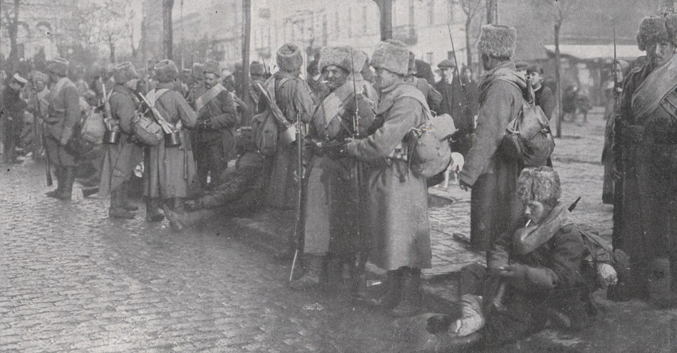 Soldats sibériens à Varsovie