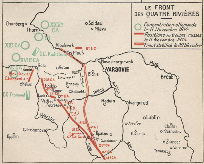 carte du front des quatre rivières