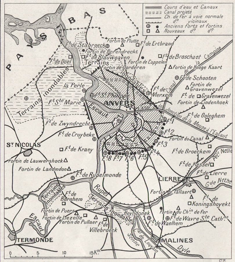 Carte du camps retranché d'Anvers
