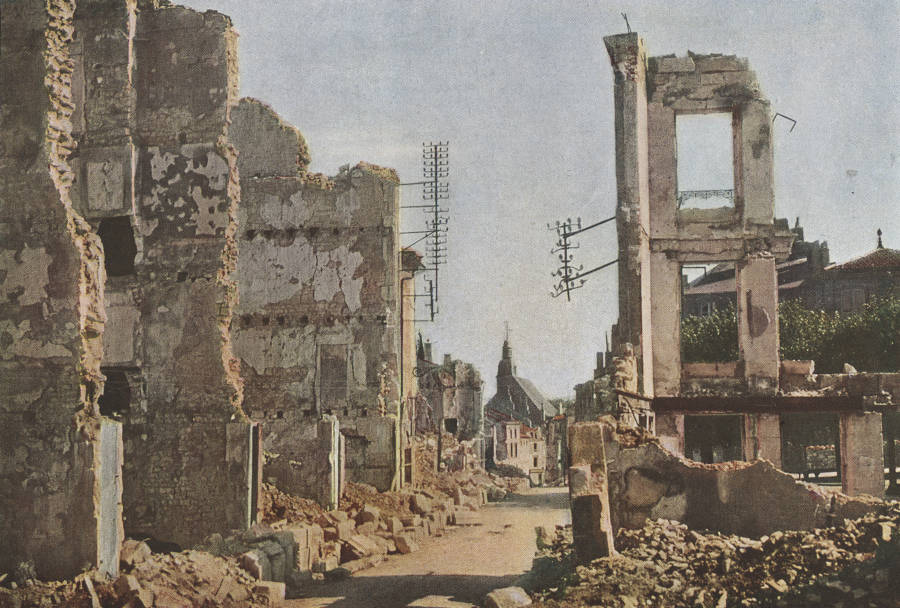 Rue détruite de la ville de Verdun