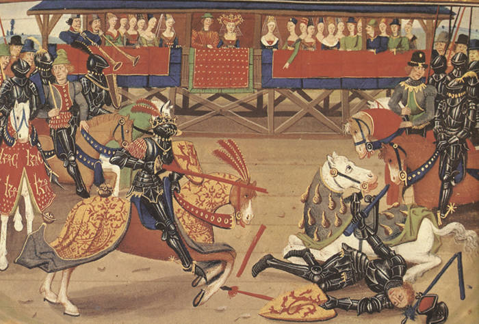 Chevaliers lors d'un tournoi vers 1470