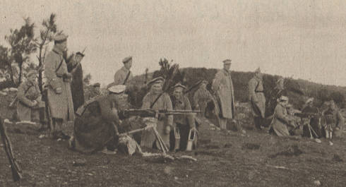 Soldats de la légion polonaise à l'entraînement
