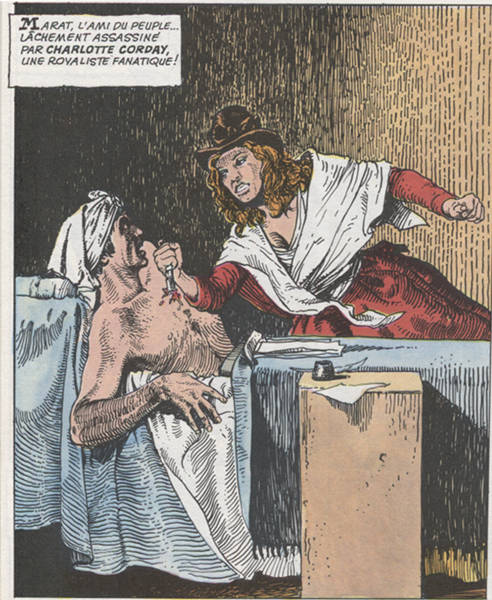 L'assasinat de Marat vu par l'histoire de France en bande dessinées