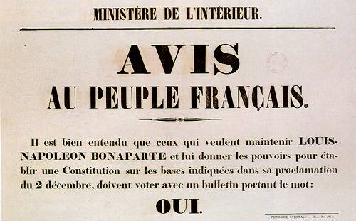 avis du référendum décembre 1851