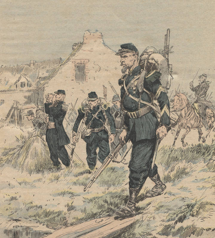Chasseurs à pied durant la guerre franco-prussienne